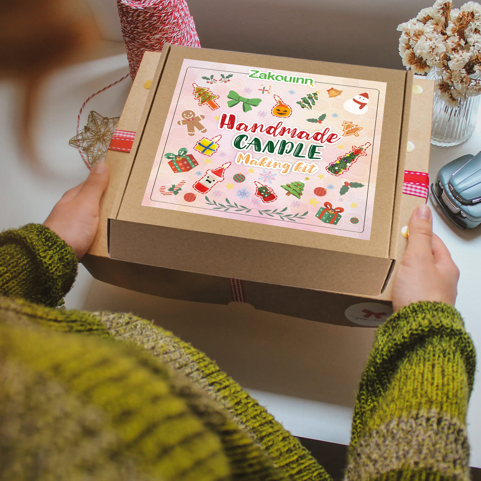 Dekorierte fertige Kerzen