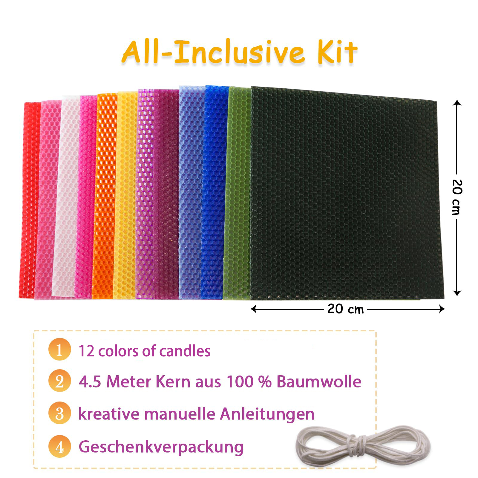 Vollständiges Kerzenset